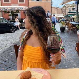 Zara orange maxi dress